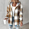 Women's Plaid Hoodie Long Sleeve Jacket With Pocket by FitiqueFit