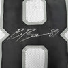 Framed Autographed/Signed Brock Bowers 35x39 Las Vegas Oakland White Football Jersey Beckett BAS COA by Hall of Fame Sports Memorabilia