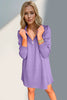 Double Take Textured Zip Long Sleeve Dress Classic Zip-Up Dress for Women Comfortable Outdoor Dress by Stevvex