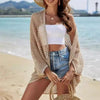 Women's Hollow-Out Shawl Cardigan – Batwing Sleeve Sun-Protective Cover-Up by FitiqueFit
