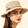 Wide-Brim Leather Patch Fisherman Hat – UV Sun Protection Outdoor Hat by FitiqueFit