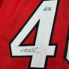 Framed Autographed/Signed Udonis Haslem 35x39 Miami Red Basketball Jersey Beckett BAS COA