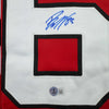 Framed Autographed/Signed Jesper Bratt 35x39 New Jersey Red Hockey Jersey Beckett BAS COA