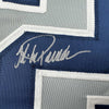 Framed Autographed/Signed Jorge Posada 35x39 New York Grey Baseball Jersey Beckett BAS COA