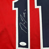 Framed Autographed/Signed Jose Ramirez 35x39 Cleveland Red Baseball Jersey JSA COA