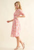 Full Size Smocked Waist Printed Midi Dress For Women – Elegant Smocked Midi Dress, Flattering Printed Midi Dress, Comfortable Fluttering Smocked Waist Dress, Vibrant Print Midi Dress, Chic Floral Midi Dress, Versatile Midi Dress by Stevvex