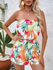 Tropical Print Strapless Elastic Waist Romper by Wild and Free Boutique