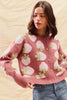 SO ME Strawberry Fruit All Over Button Sweater Cardigan by FitiqueFit