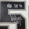 Framed Autographed/Signed David Robinson 35x39 NBA Top 50 San Antonio Spurs White Authentic M&N Basketball Jersey Beckett BAS COA