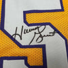 Framed Autographed/Signed Horace Grant 35x39 Los Angeles Yellow Basketball Jersey JSA COA by Hall of Fame Sports Memorabilia