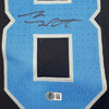 Framed Autographed/Signed Sam LaPorta 35x39 Detroit Black Football Jersey Beckett BAS COA