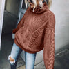 Women's Cable Knit Turtleneck Sweater by FitiqueFit