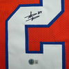 Framed Autographed/Signed Steve Atwater 35x39 Denver Retro Orange Football Jersey Beckett BAS COA