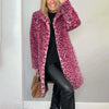 Leopard Print Plush Jacket — Cozy Loose-Fit Mid-Length Outwear by FitiqueFit
