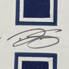 Framed Autographed/Signed Dalton Schultz 35x39 Dallas Dark Blue Football Jersey JSA COA