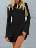 Elegant Backless Dress Round Neck Long Sleeve Mini Dress Stylish Party Girls Dress by Stevvex
