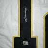 Framed Autographed/Signed Chris Olave 35x39 New Orleans White Football Jersey Beckett BAS COA