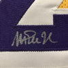 Framed Autographed/Signed Earvin Magic Johnson 35x39 Los Angeles Lakers Yellow Basketball Jersey Beckett BAS COA
