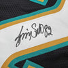 Framed Autographed/Signed Jimmy Smith 35x39 Jacksonville Black Football Jersey Beckett BAS COA by Hall of Fame Sports Memorabilia