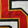Framed Autographed/Signed Jeff Garcia 35x39 San Francisco White Football Jersey JSA COA