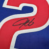 Framed Autographed/Signed Derrek Lee 35x39 Chicago Blue Baseball Jersey Beckett BAS COA by Hall of Fame Sports Memorabilia