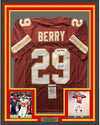 Framed Autographed/Signed Eric Berry Berry Strong  35x39 Kansas City Chiefs Red Football Jersey JSA COA