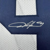 Framed Autographed/Signed Aidan Hutchinson 35x39 Michigan White College Football Jersey Beckett BAS COA