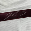 Framed Autographed/Signed Jahan Dotson 35x39 Washington White Football Jersey JSA COA