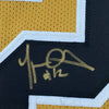 Framed Autographed/Signed Marques Colston 35x39 New Orleans Gold Football Jersey JSA COA