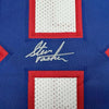 Framed Autographed/Signed Steve Tasker 35x39 Buffalo White Football Jersey JSA COA by Hall of Fame Sports Memorabilia