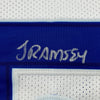 Framed Autographed/Signed Jalen Ramsey 35x39 Los Angeles LA White Football Jersey JSA COA