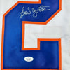 Framed Autographed/Signed Bob Nystrom 35x39 New York White Hockey Jersey JSA COA by Hall of Fame Sports Memorabilia
