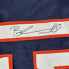 Framed Autographed/Signed Brandon Marshall 35x39 Chicago Blue Football Jersey Beckett BAS COA by Hall of Fame Sports Memorabilia