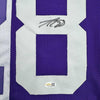 Framed Autographed/Signed Adrian Peterson 35x39 Minnesota Split Football Jersey JSA COA
