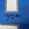 Framed Autographed/Signed Tyleik Williams 35x39 Detroit White Football Jersey Beckett BAS COA by Hall of Fame Sports Memorabilia