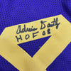Framed Autographed/Signed Adrian Dantley 35x39 HOF 2008 Utah Purple Basketball Jersey Beckett BAS COA by Hall of Fame Sports Memorabilia