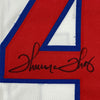 Framed Autographed/Signed Thurman Thomas 35x39 Buffalo White Alternate Football Jersey JSA COA
