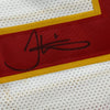 Framed Autographed/Signed Tyreek Hill 35x39 Kansas City Split Red/White Football Jersey JSA COA