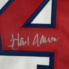 Framed Autographed/Signed Hank Henry Aaron 35x39 Atlanta White Baseball Jersey JSA COA/LOA