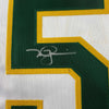 Framed Autographed/Signed Mark McGwire 35x39 Oakland White Baseball Jersey JSA COA