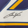 Framed Autographed/Signed Christian Yelich 35x39 18 NL MVP Milwaukee Brewers Blue Cool Base Baseball Jersey JSA COA