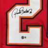 Framed Autographed/Signed Ronde Barber 35x39 Tampa Bay Red Football Jersey Beckett BAS COA by Hall of Fame Sports Memorabilia