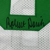 Framed Autographed/Signed Robert Parish 35x39 Boston White Basketball Jersey JSA COA