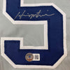Framed Autographed/Signed Hideki Matsui 35x39 New York Grey Baseball Jersey Beckett BAS COA