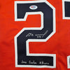 Framed Autographed/Signed Jose Altuve 35x39 Houston Orange Baseball Jersey PSA/DNA COA