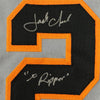 Framed Autographed/Signed Jack Clark The Ripper 35x39 San Francisco Grey Baseball Jersey JSA COA