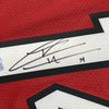 Framed Autographed/Signed Tyler Herro 35x39 Miami Heat Red Authentic Basketball Jersey Fanatics COA