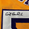 Framed Autographed/Signed Gail Goodrich 35x39 Los Angeles LA Yellow Basketball Jersey Beckett BAS COA