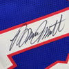 Framed Autographed/Signed Bruce Smith 35x39 Buffalo Blue Football Jersey JSA COA