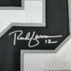 Framed Autographed/Signed Rich Gannon 35x39 Oakland Las Vegas White Football Jersey JSA COA